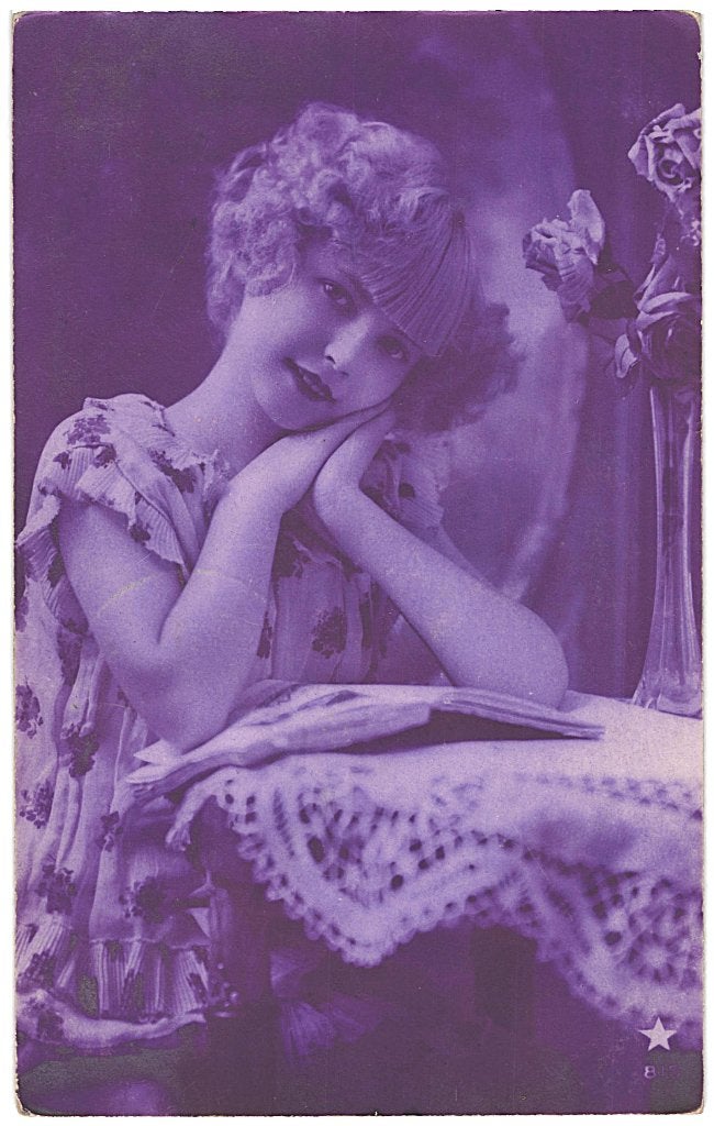967564 Vintage Fantasie Vrouw 1928 Gelopen met zegel, Ophalen of Verzenden, 1920 tot 1940, Gelopen