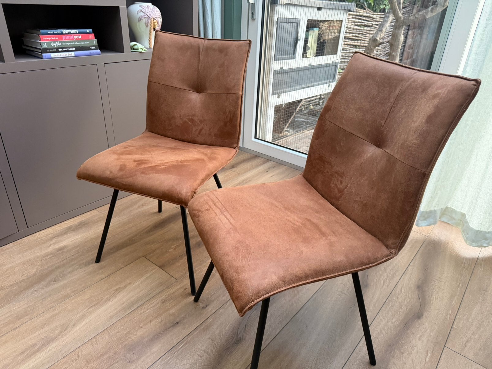 2 eetkamer stoelen, Als nieuw!, Ophalen, Zo goed als nieuw