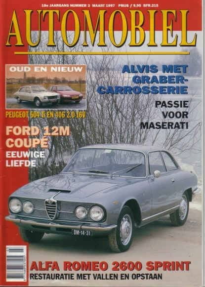 Automobiel 3 1997 : Ford 12M Taunus Coupe - Peugeot 504 Ti, Ophalen of Verzenden, Gelezen, Algemeen