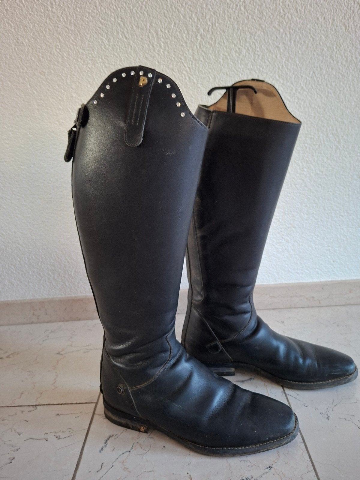 petrie leder rijlaars met rits zwart glitter mt 41 zie omsch, Dressuur, Ophalen of Verzenden, Zo goed als nieuw, Zwart