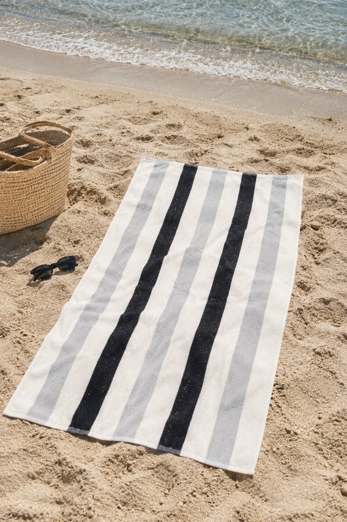 Partij gestreepte cabana handdoeken strandlakens 70x150cm, Huis en Inrichting, NHP International, Overige kleuren, Handdoek, Nieuw