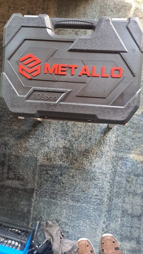 Doppenset Metallo 108 delig Chroom Vanadium Staal, Ophalen, Zo goed als nieuw, Sleutel/ratel, Metallo