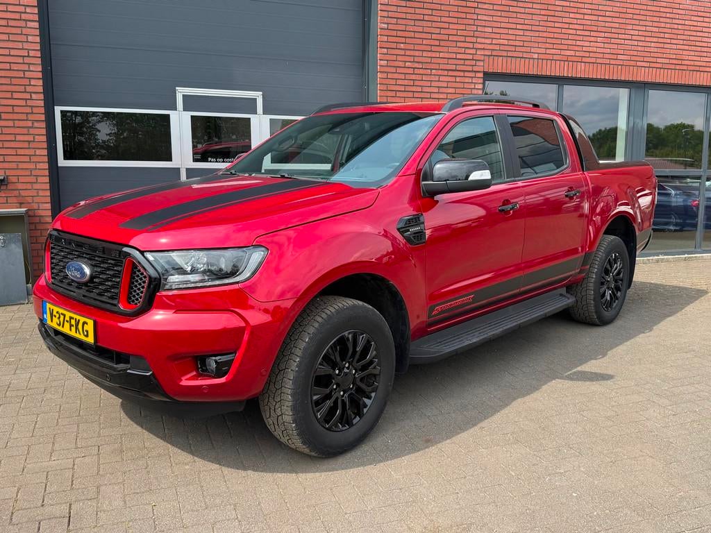 Ford Ranger 2.0 EcoBlue Wildtrak Supercab Cruise Carplay, Auto's, Automaat, Gebruikt, 4 cilinders, Leder en Stof