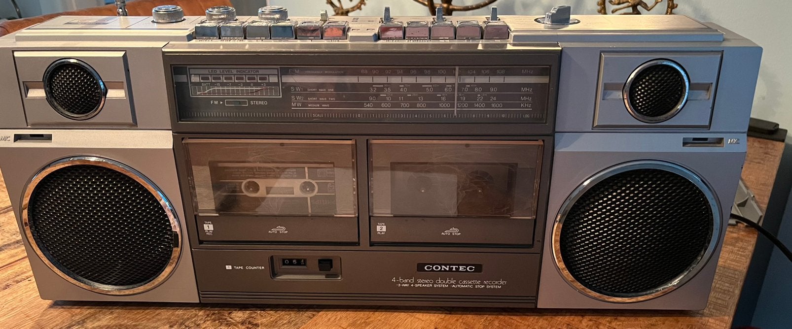 Draagbare Radio en Dubbele Cassetterecorder!, Overige merken, Gebruikt, Ophalen of Verzenden, Minder dan 60 watt