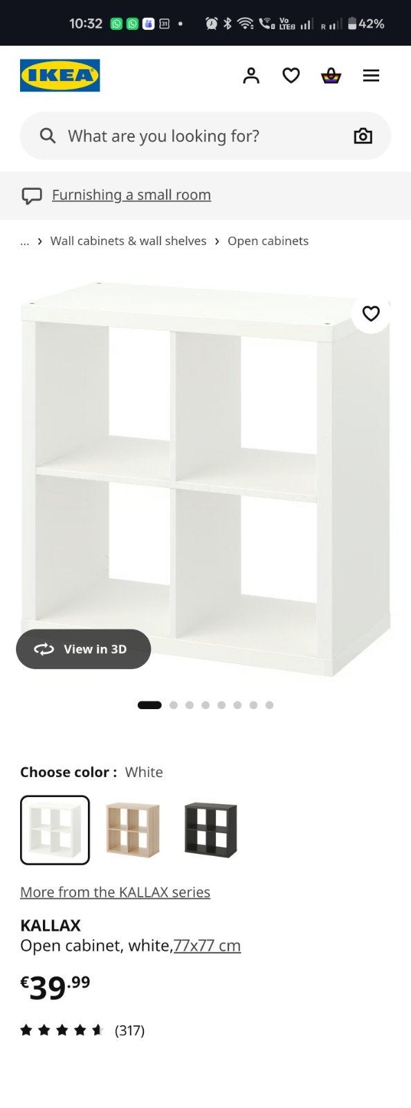 IKEA kalax kast 2 x 2, Ophalen, 25 tot 50 cm, 50 tot 100 cm, Minder dan 100 cm