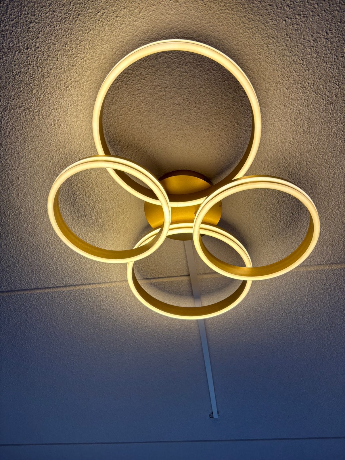 Lampenlicht Rondas CL 4 Brass plafondlamp – 4 ringen, Ophalen of Verzenden, Gebruikt, Plafondlamp