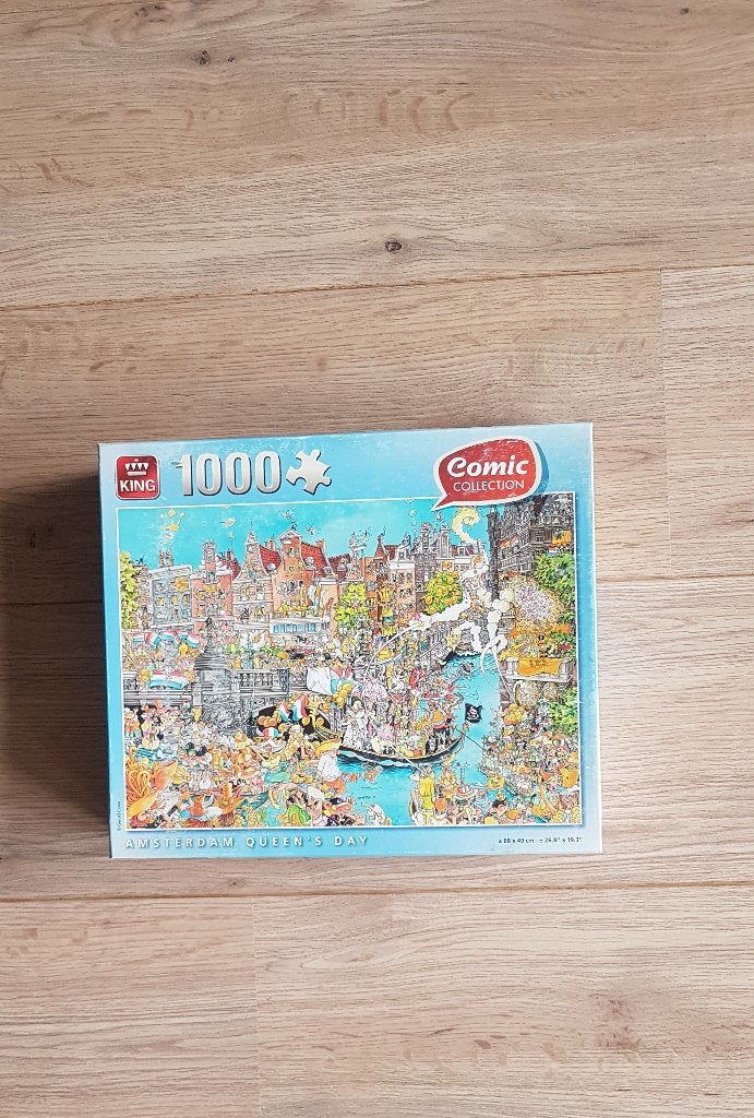 Legpuzzel Queen's day Amsterdam Comic Collection. 1000 st, Ophalen of Verzenden, 500 t/m 1500 stukjes, Zo goed als nieuw, Legpuzzel