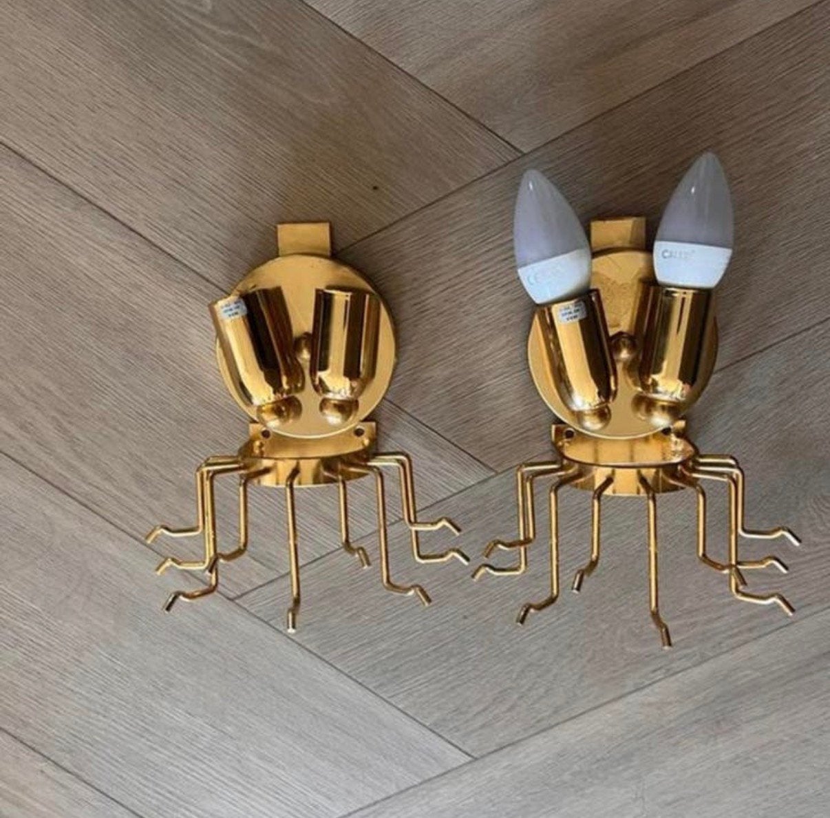 PAOLO VENINI 2 paar vintage Italiaanse design wandlampen, Huis en Inrichting, Lampen | Wandlampen, Ophalen of Verzenden, Zo goed als nieuw