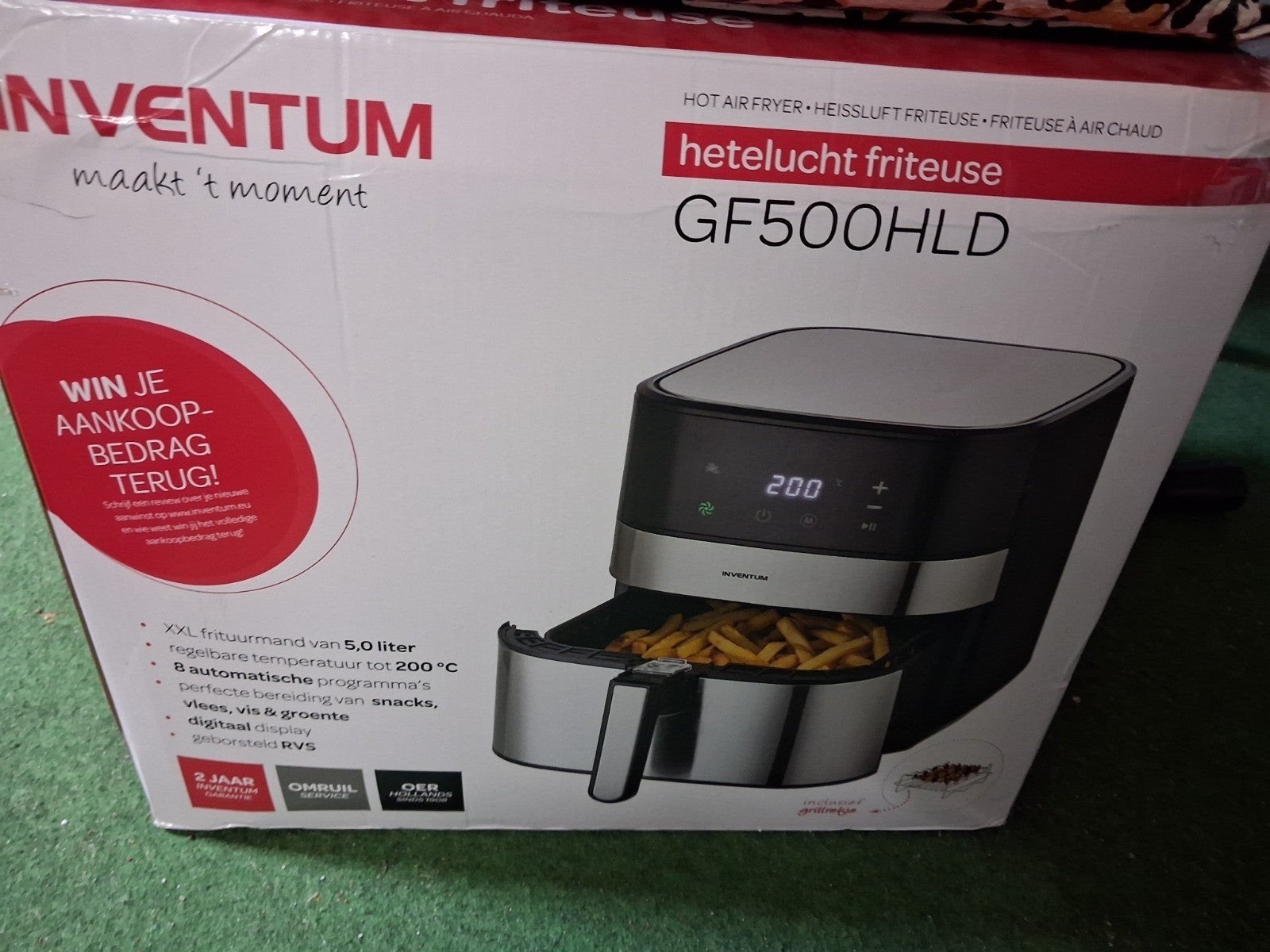 Inventum airfryer nieuw, Witgoed en Apparatuur, Ophalen of Verzenden, Zo goed als nieuw, Airfryer