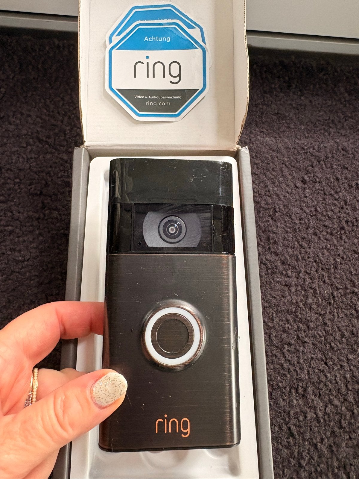 Ring Video Deurbel - Oplaadbaar & Bedraad, Huis en Inrichting, Deurbellen, Ophalen of Verzenden, Ingebouwde camera, Gebruikt, Draadloos