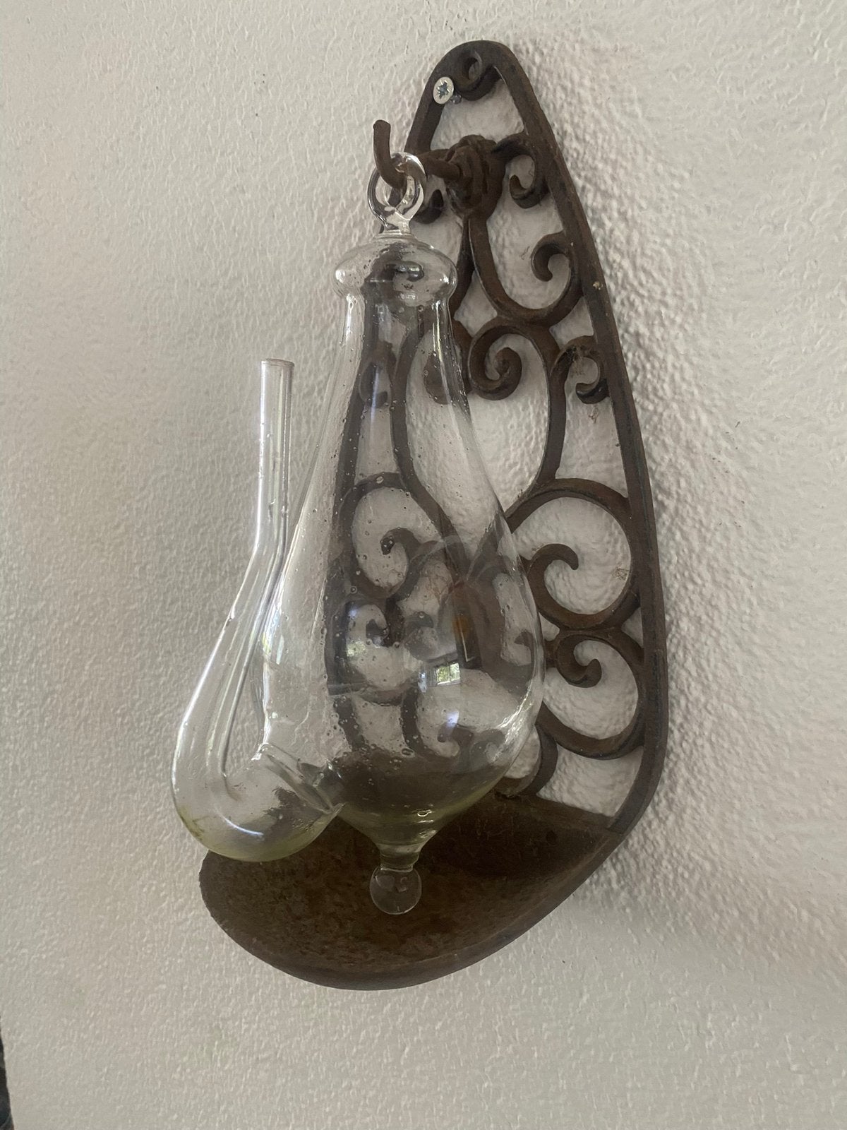 Donderglas met gietijzeren houder, Ophalen of Verzenden