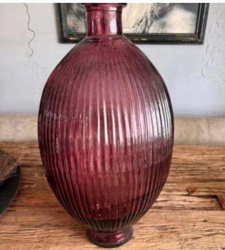 Mica Firenza mooie grote (59 cm) fles vaas NIEUW, Huis en Inrichting, Ophalen of Verzenden, Nieuw, Gerecycled glas, Glas