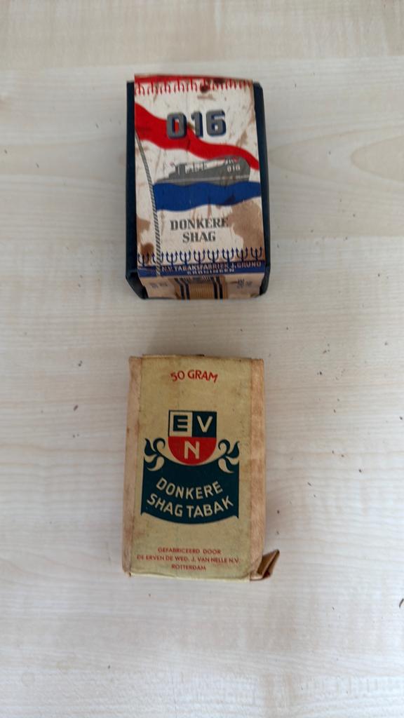 Vintage Donkere Shag Tabaksdozen - Zeldzame Collectie, Verzamelen, Ophalen of Verzenden, Gebruikt, Tabaksdoos of Verpakking