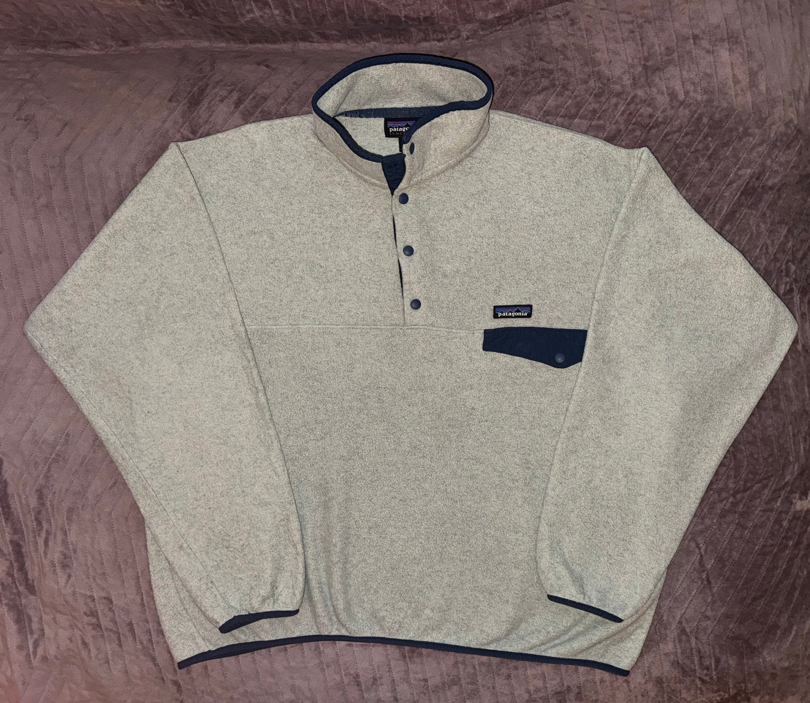 Patagonia Synchilla Snap-T Fleece Pullover, Ophalen of Verzenden, Zo goed als nieuw, Maat 56/58 (XL), Grijs