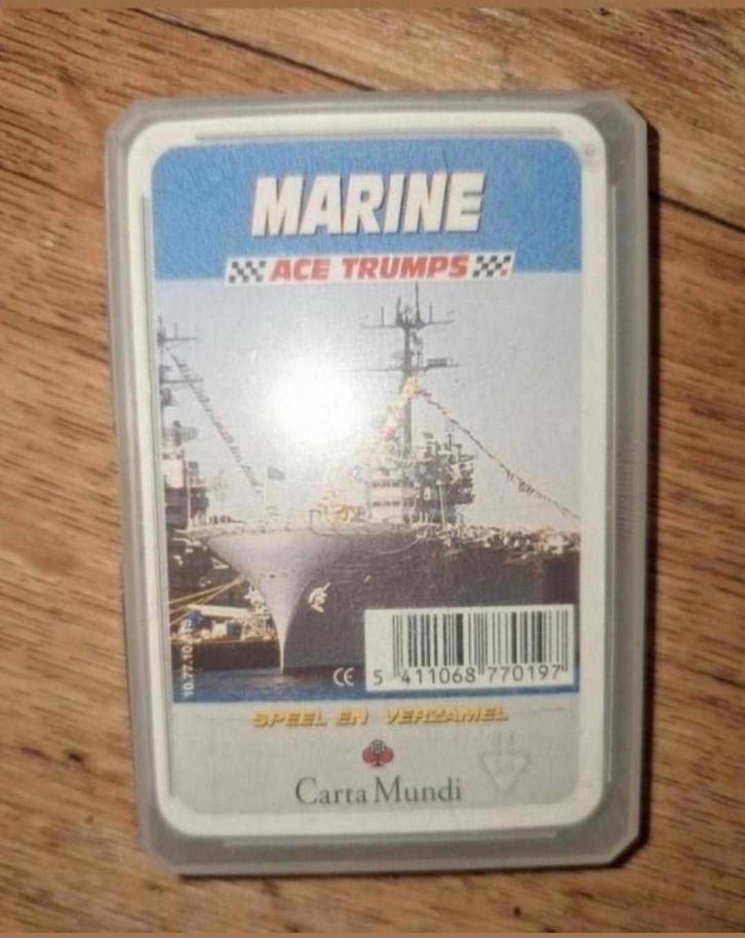 Marine Ace Trumps Kaartspel - Schepen, Een of twee spelers, Ophalen of Verzenden, Zo goed als nieuw, Carta Mundi