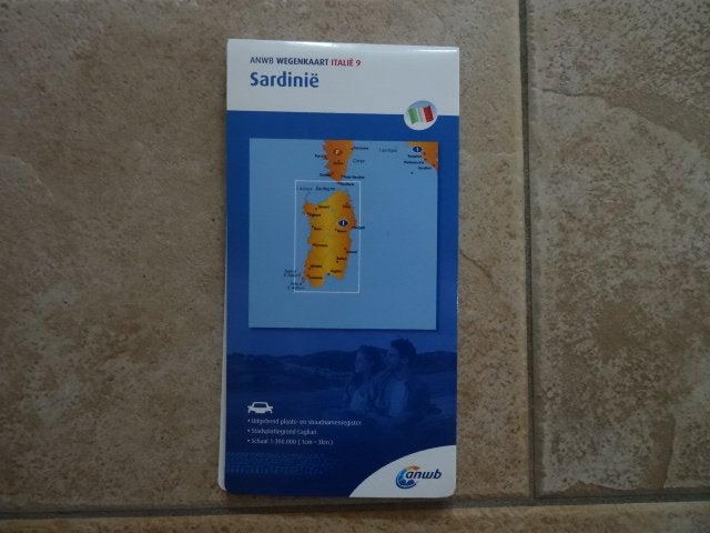 anwb wegenkaart Sardinie, Boeken, Atlassen en Landkaarten, 2000 tot heden, Nieuw, Landkaart, Italië