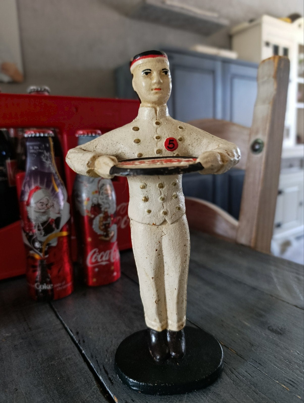 Authentieke gietijzeren Coca Cola butler Joe, jaren 60/70, Ophalen of Verzenden, Gebruikt