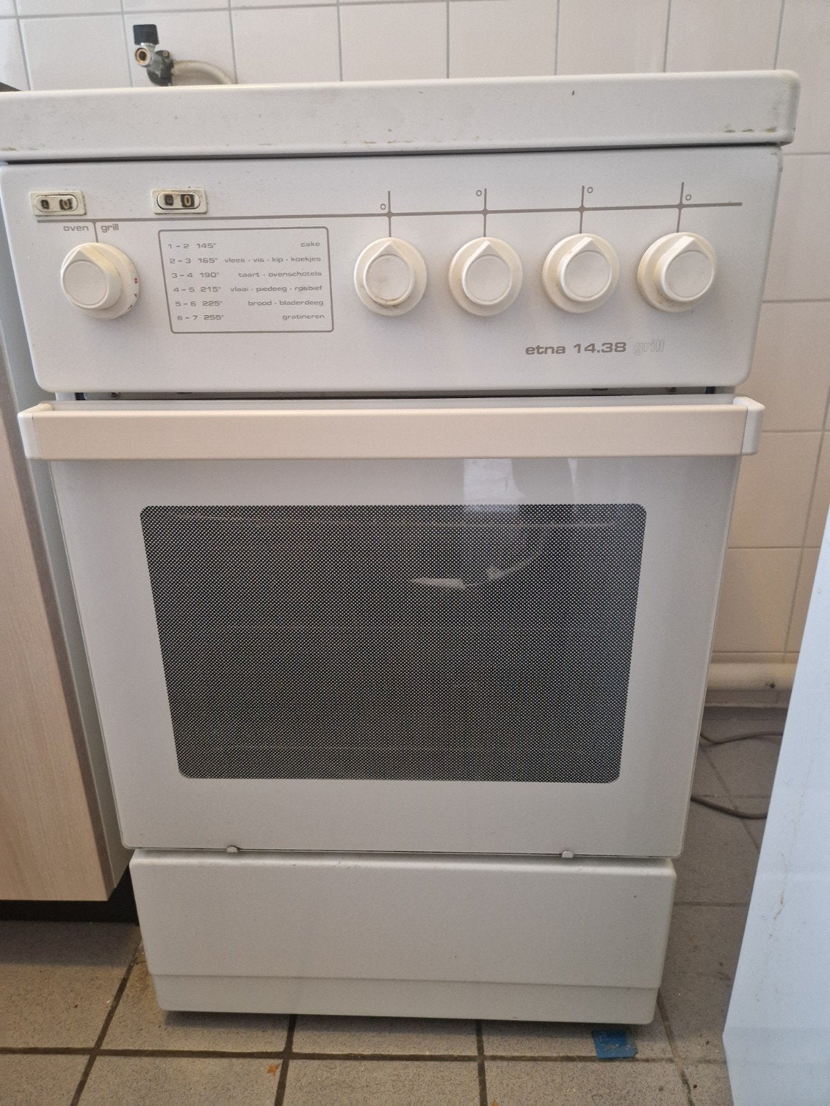 Gasfornuis met oven, Witgoed en Apparatuur, Ophalen, 4 kookzones, Gas, Vrijstaand