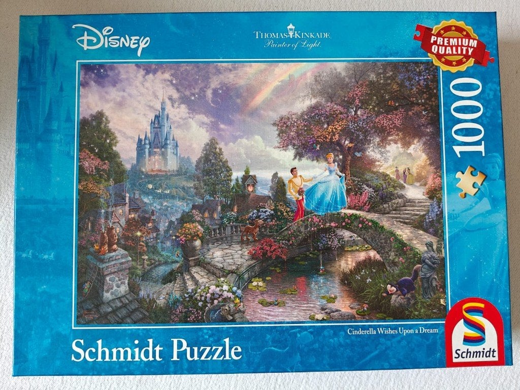 Disney - Assepoester puzzel - Schmidt Thomas Kincade, Ophalen, 500 t/m 1500 stukjes, Zo goed als nieuw, Legpuzzel