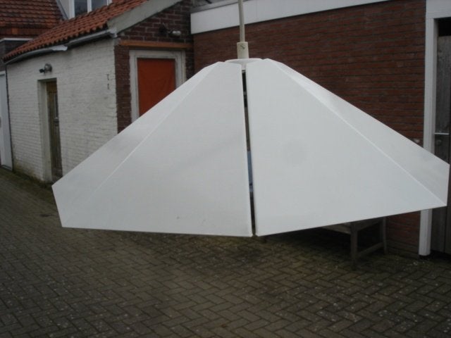 Jaren 80 Dijkstra postmoderne metalen hanglamp, Gebruikt, Postmodern, Metaal, E27 (groot)
