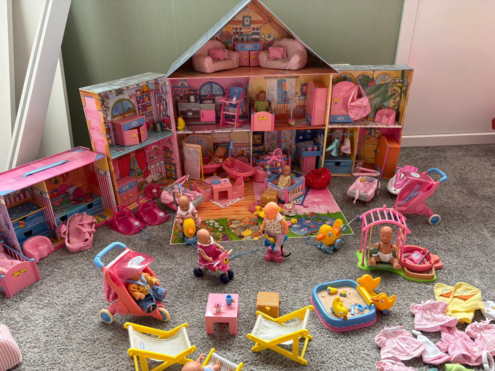 Mini baby born origineel poppenhuis heel compleet, Ophalen, Gebruikt, Toebehoren