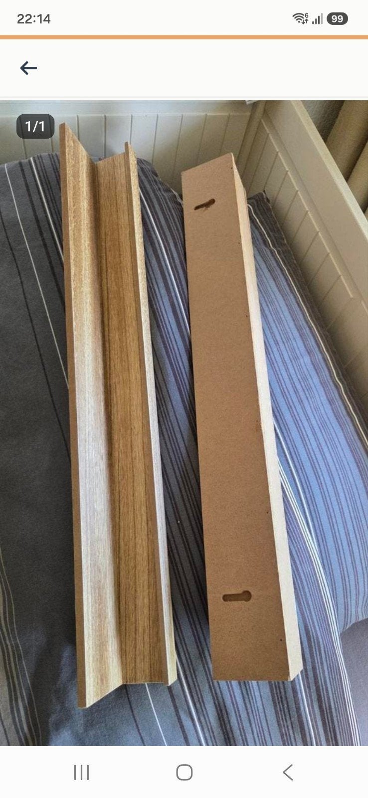 2 houten wandplankjes voor bijvoorbeeld kaarten, Ophalen