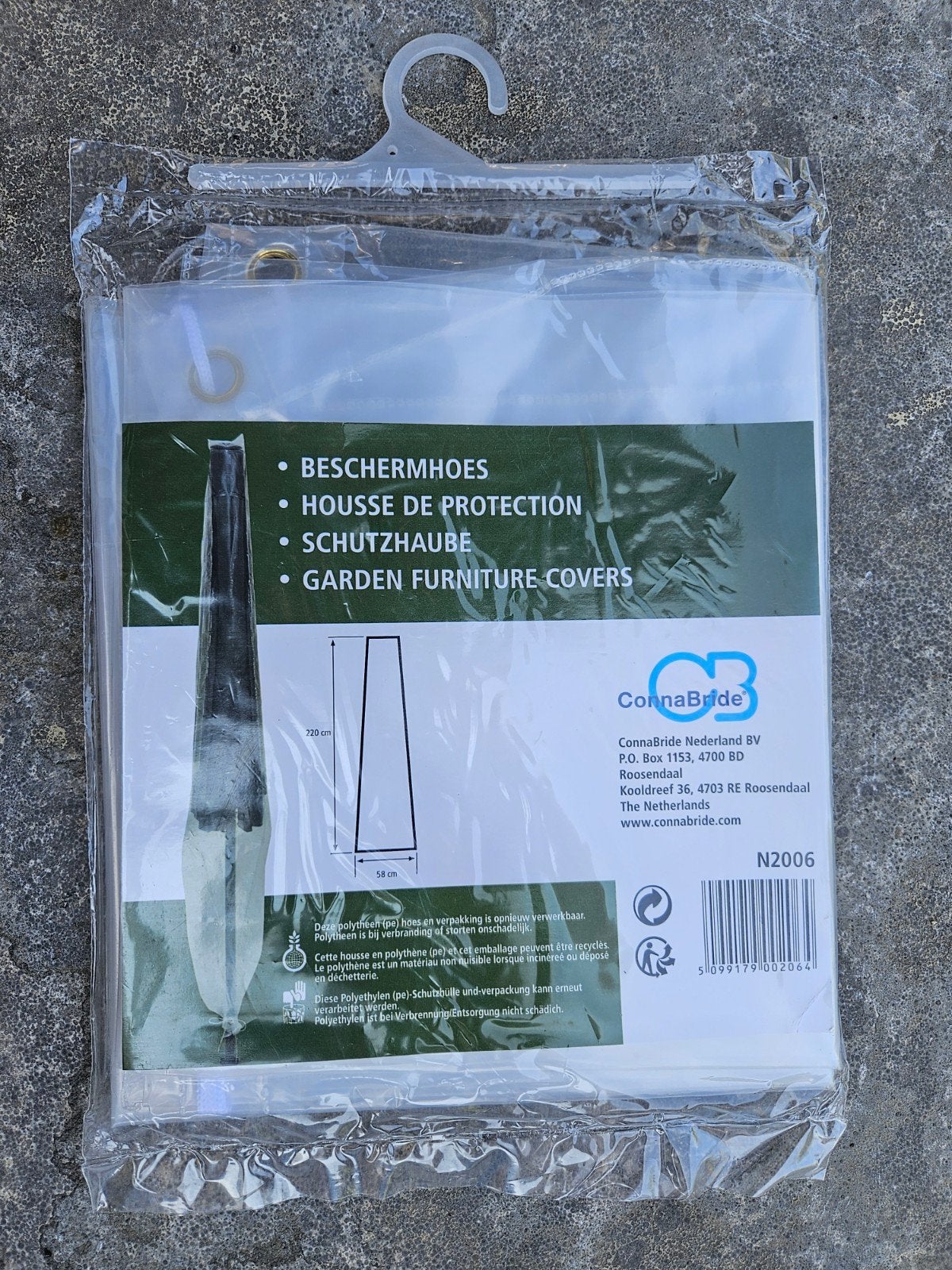 Parasolhoes 220 cm hoog, 58 cm breed - Beschermhoes, Ophalen of Verzenden, Nieuw