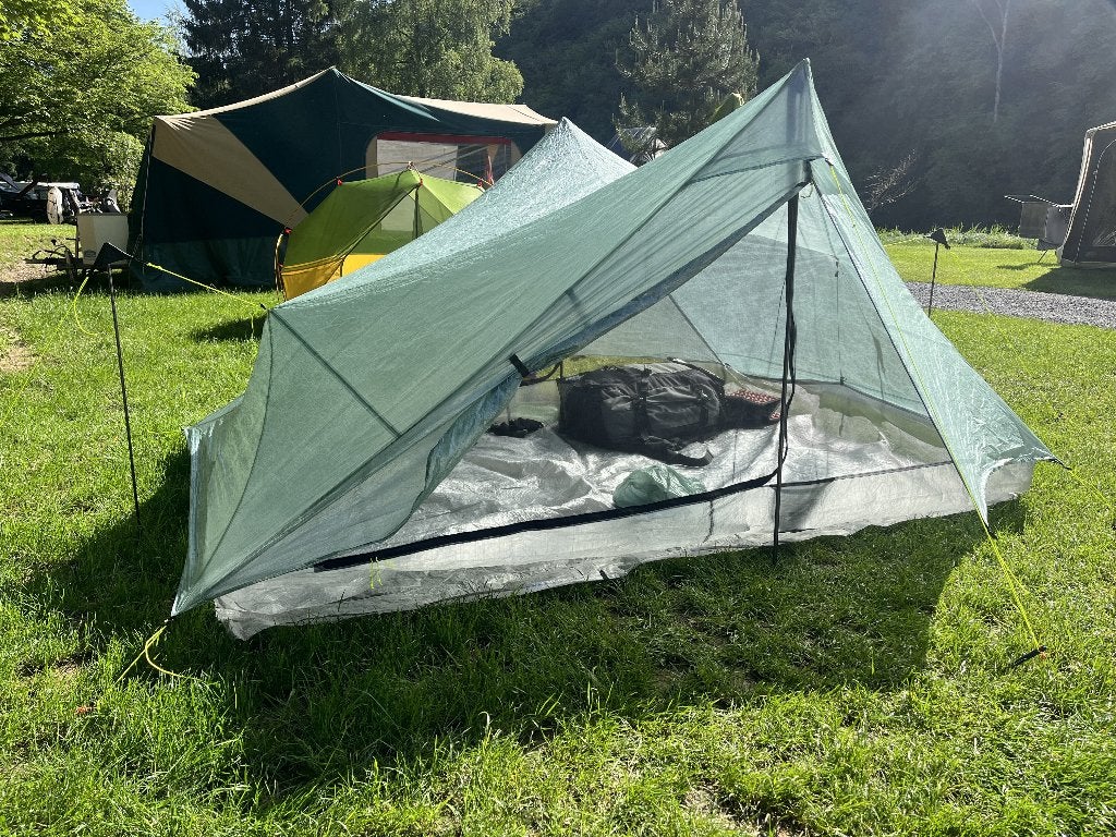 Zpacks Offset Trio– ultralichte 3-pers tent(compleet pakket), Ophalen of Verzenden, Zo goed als nieuw, Tot en met 3