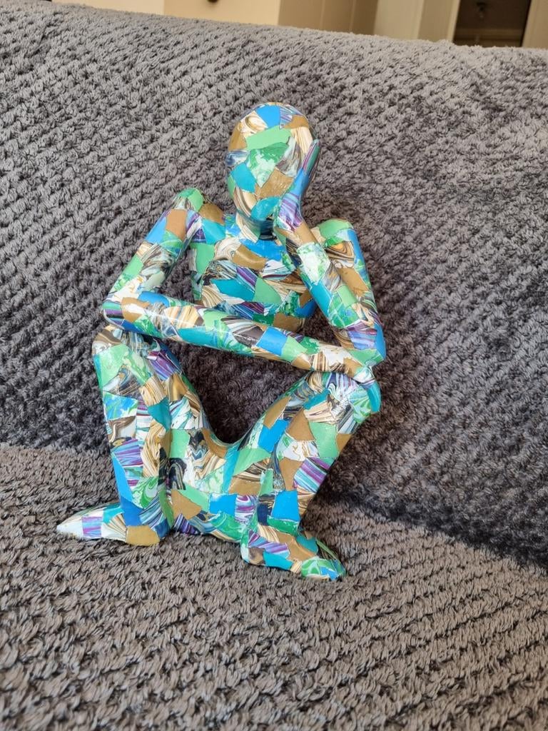 Denker beeld decoupage, Ophalen of Verzenden