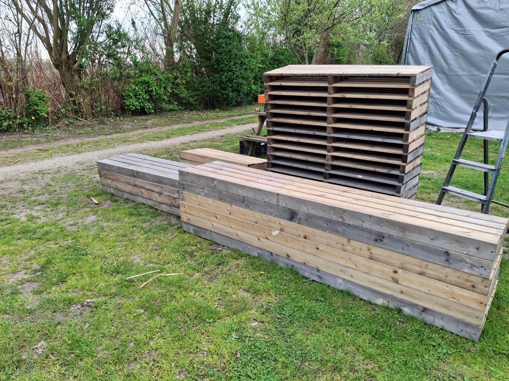Houten vlonders, Ophalen, Gebruikt, Minder dan 180 cm, Balken