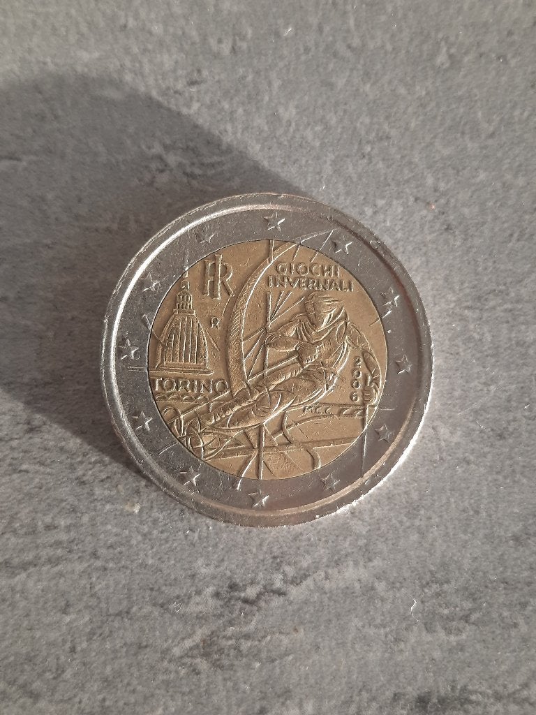 Munt 2 Euro - Italië 2006 - Spelen Torino, Postzegels en Munten, Ophalen of Verzenden, Italië, 2 euro, Losse munt