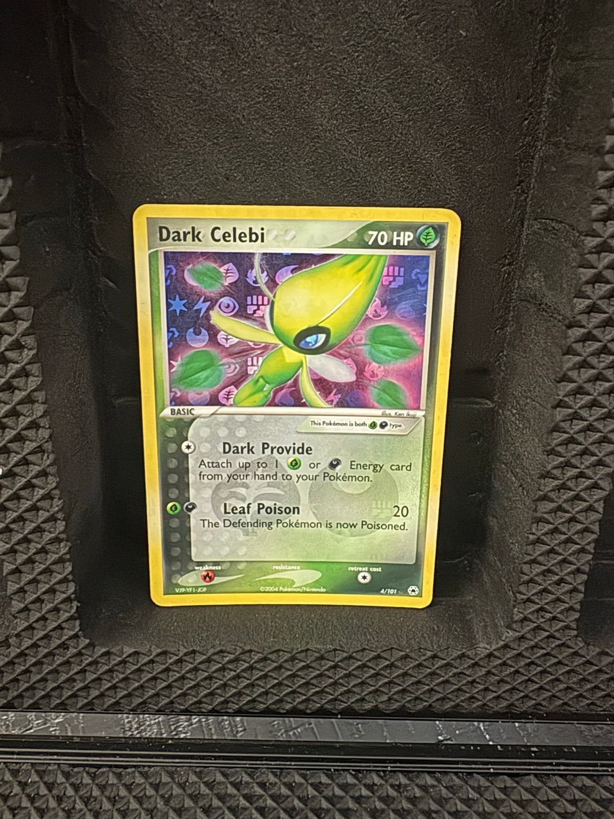 Dark Celebi Reverse Holo Pokémon Kaart, Ophalen of Verzenden, Zo goed als nieuw, Losse kaart, Foil