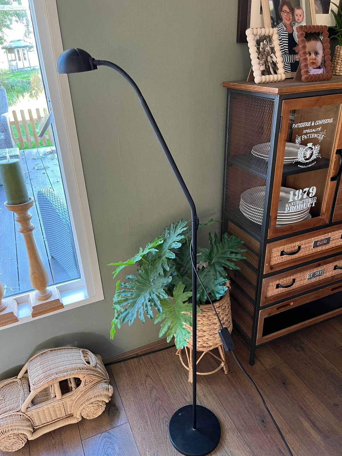 Fijne en praktische leeslamp vloerlamp, buigbaar, Huis en Inrichting, Ophalen, Zo goed als nieuw
