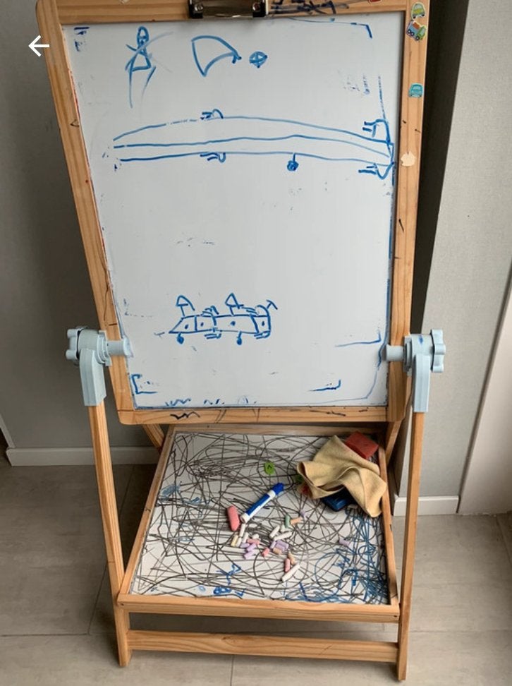 Arkmiido Tekenbord / Whiteboard & Krijtbord voor Kinderen, Ophalen of Verzenden, Gebruikt, Knutselen