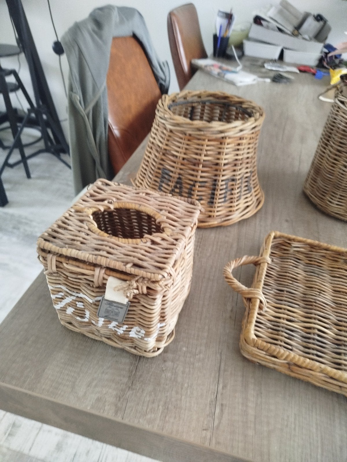 Partij rattan Riviera maison, Ophalen of Verzenden, Zo goed als nieuw, Rond, Riet