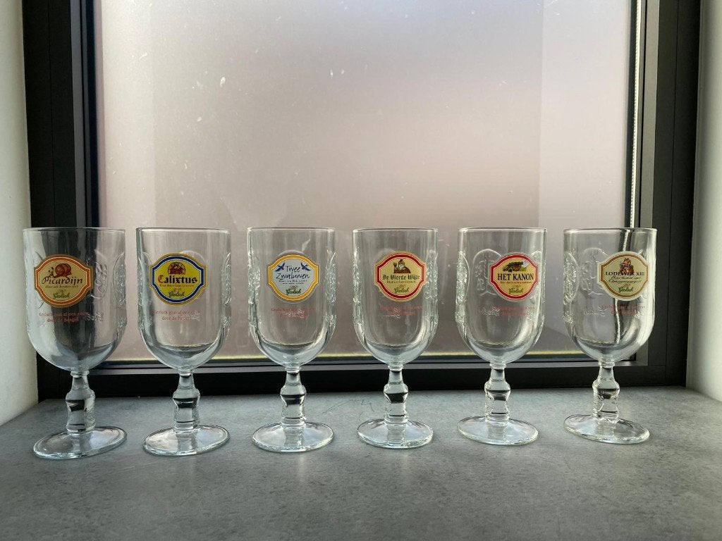 complete set Grolsch jubileum glazen, Ophalen of Verzenden, Nieuw, Glas of Glazen, Grolsch