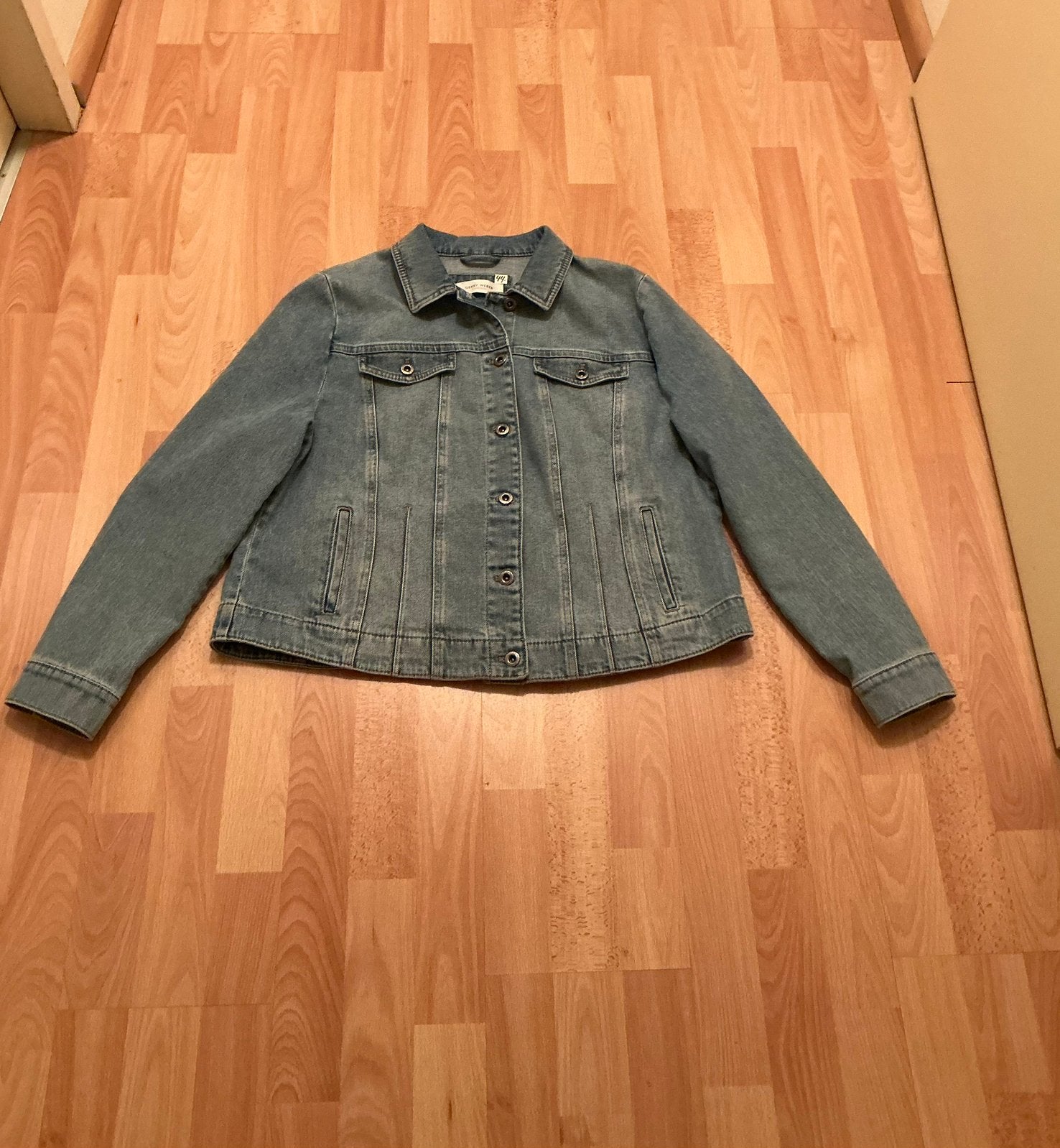 Merk:Herry Weber jeans jasje maat 44., Ophalen of Verzenden, Zo goed als nieuw, Maat 42/44 (L), Blauw