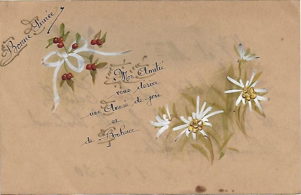 Bonne annee uit 1930 gelopen oude ansichtkaart, Ophalen of Verzenden, 1920 tot 1940, Gelopen