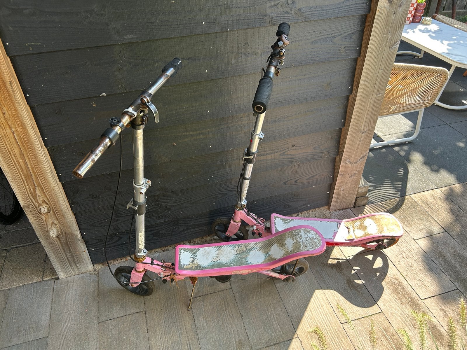Spacescooter / Step - Roze (2 stuks), Fietsen en Brommers, Steps, Ophalen, Gebruikt, Overige typen