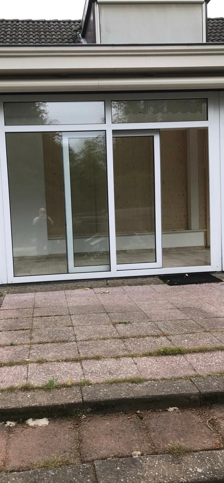 Schuifpui wit serre inclusief glas, Doe-het-zelf en Verbouw, 225 cm of meer, Ophalen of Verzenden, Zo goed als nieuw, Schuifpui