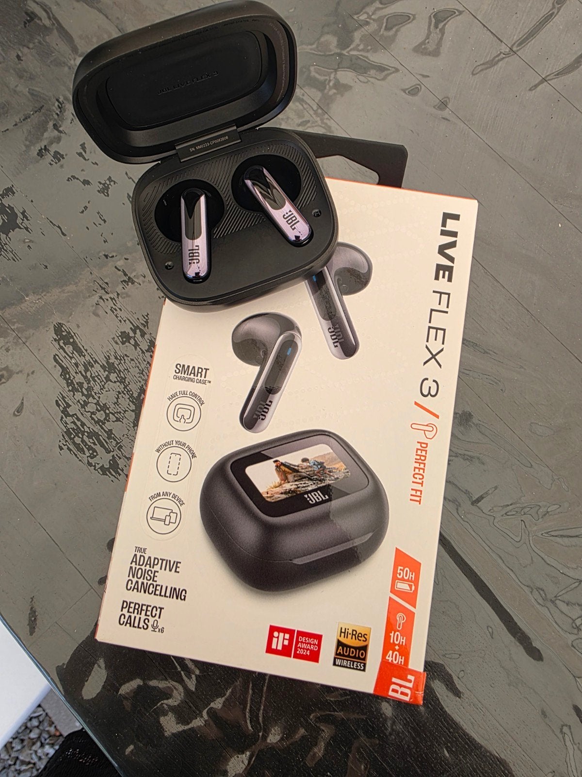 JBL Live Flex 3 Draadloze In-ear Koptelefoon, Ophalen, JBL, Zo goed als nieuw, Zwart