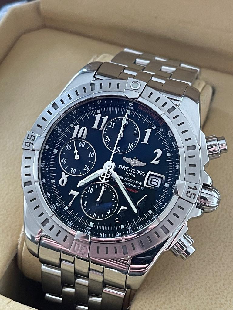 Breitling Chronomat Evolution Limited Edition, Sieraden, Tassen en Uiterlijk, Horloges | Heren, Staal, Gebruikt, Staal, Breitling