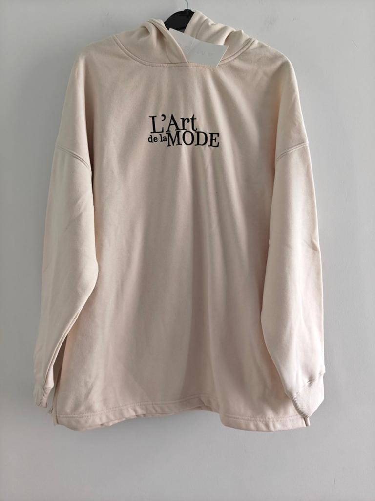 Amisu hoodie mt. M oversized, Maat 38/40 (M), Verzenden, Beige, Nieuw