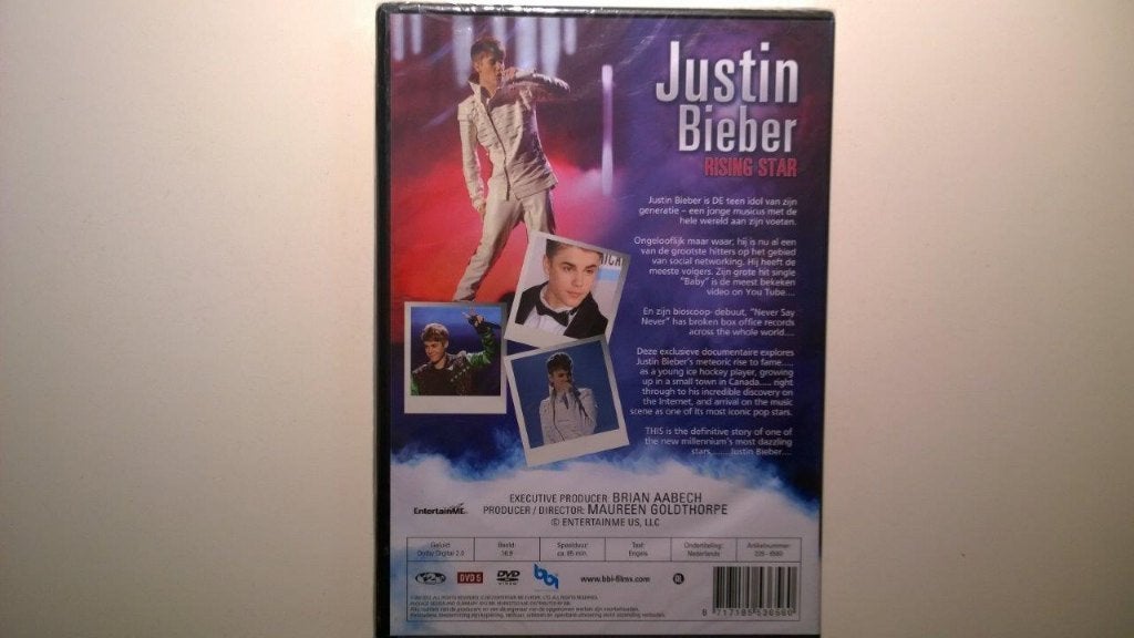 Justin Bieber - Rising Star (DVD), Cd's en Dvd's, Alle leeftijden, Ophalen of Verzenden, Nieuw in verpakking, Documentaire