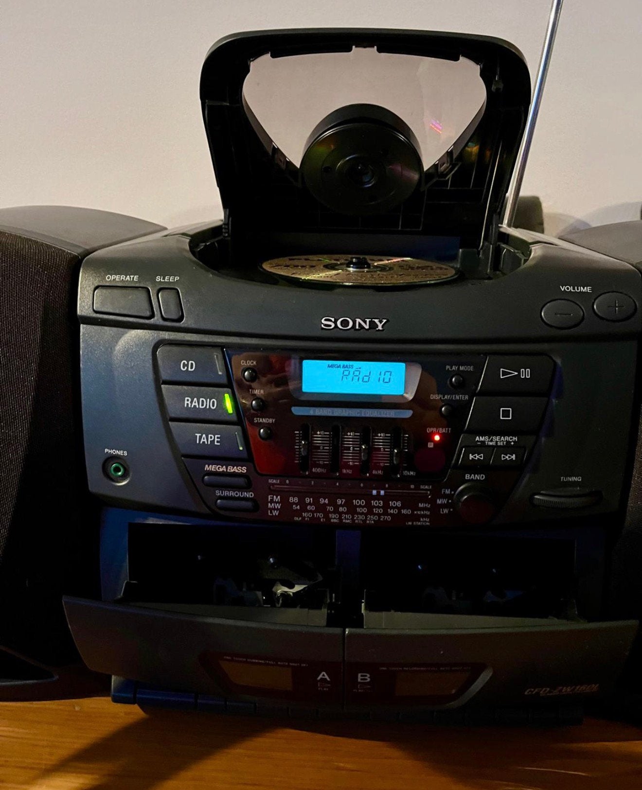 Sony CFD-ZW160L draagbare stereo, Audio, Tv en Foto, Ophalen, Gebruikt
