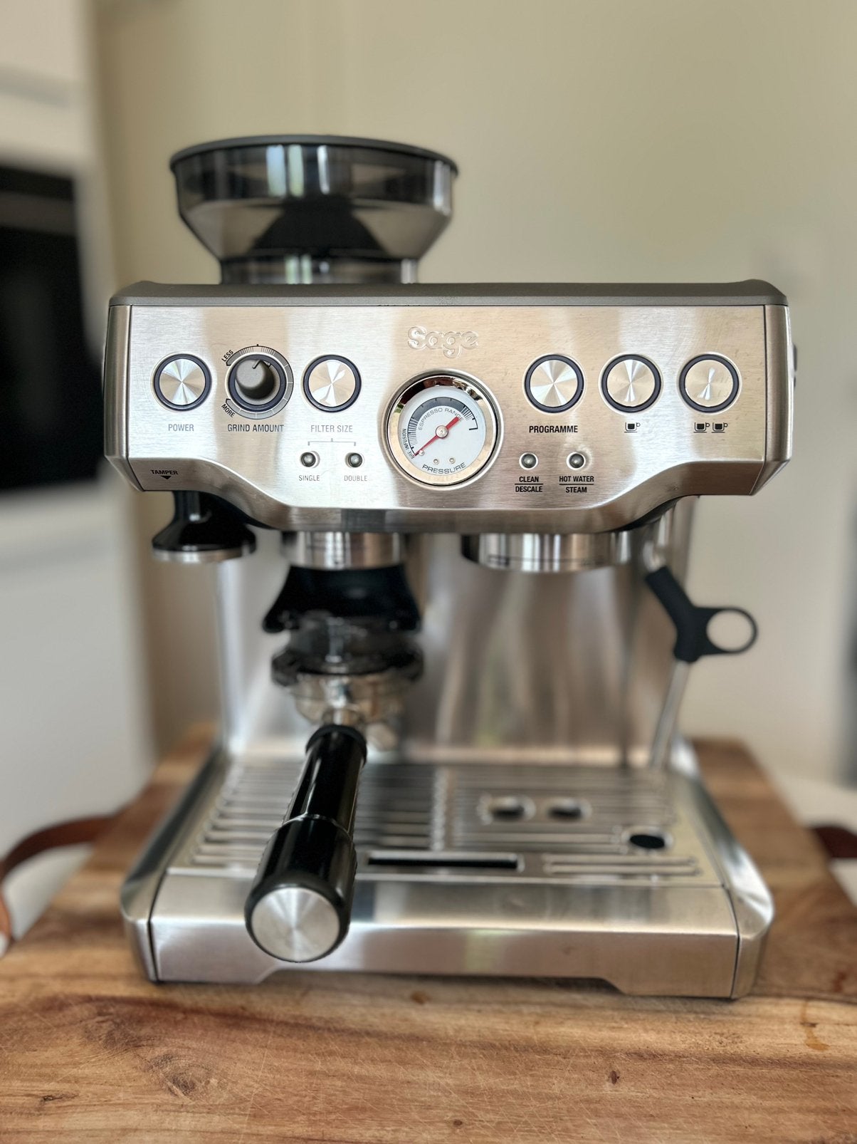 SAGE barista express, Witgoed en Apparatuur, Koffiezetapparaten, Ophalen of Verzenden, Zo goed als nieuw, Espresso apparaat