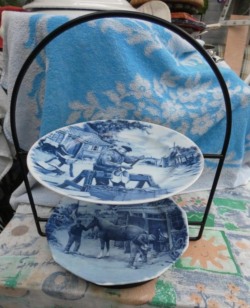 oude borden/ etagere, Ophalen of Verzenden, Zo goed als nieuw