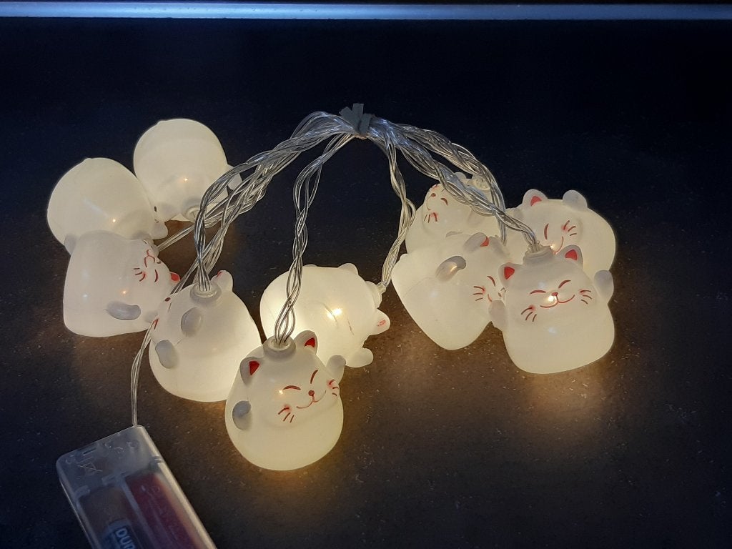Snoer poezen / katten lampjes splinternieuw, Ophalen of Verzenden, Nieuw, Lamp