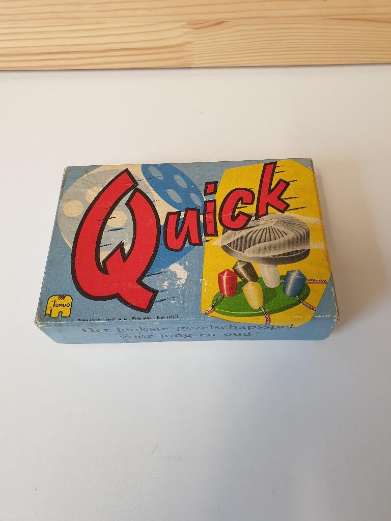 Vintage Bordspel - QUICK - Uit de jaren 60 - Jumbo, Hobby en Vrije tijd, Gezelschapsspellen | Bordspellen, Ophalen of Verzenden