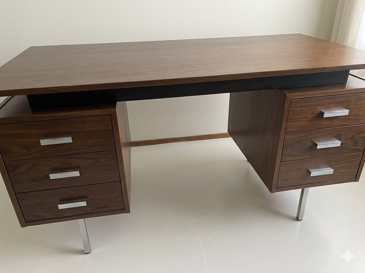 Vintage Mid-Century Modern Bureau Tijsseling Nijkerk, Ophalen, Gebruikt, Hout, Overige merken